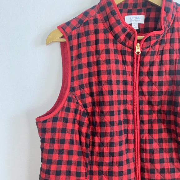 Red and Black Buffalo Plaid Vest - Picture 5 of 11